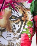 ALÉ Tricou de ciclism cu mânecă scurtă - TIGER LADY - roz/verde