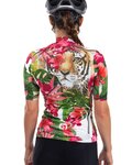 ALÉ Tricou de ciclism cu mânecă scurtă - TIGER LADY - roz/verde