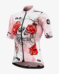 ALÉ Tricou de ciclism cu mânecă scurtă - SKULL LADY - roz