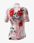 ALÉ Tricou de ciclism cu mânecă scurtă - SKULL LADY - roz