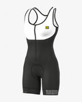 ALÉ Salopetă de ciclism - CLASSICO RL 2.0 LADY - alb/negru