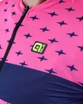 ALÉ Tricou de ciclism cu mânecă scurtă - STARS LADY - roz