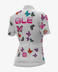 ALÉ Tricou de ciclism cu mânecă scurtă - BUTTERFLY LADY - alb
