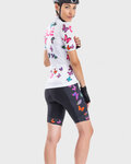 ALÉ Tricou de ciclism cu mânecă scurtă - BUTTERFLY LADY - alb