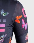 ALÉ Tricou de ciclism cu mânecă scurtă - BUTTERFLY LADY - negru