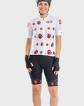 ALÉ Tricou de ciclism cu mânecă scurtă - SMILE LADY - alb