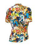 ALÉ Tricou de ciclism cu mânecă scurtă - PR-R KENYA - negru/albastru/galben/portocaliu/verde