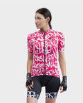 ALÉ Tricou de ciclism cu mânecă scurtă - ALÉ SOLID RIDE LADY - alb/roșu