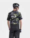 ALÉ Tricou de ciclism cu mânecă scurtă - STAIN OFF ROAD MTB - verde/gri/negru