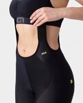 ALÉ Pantaloni scurți de ciclism cu bretele - PR-R SELLA PLUS LADY - roz/negru