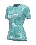ALÉ Tricou de ciclism cu mânecă scurtă - BREAK LADY - albastru deschis