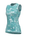 ALÉ Tricou de ciclism fără mâneci - BREAK LADY - albastru deschis
