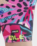 ALÉ Pantaloni scurți de ciclism fără bretele - PR-R KENYA LADY - albastru/bej/roz/negru