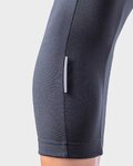 ALÉ Pantaloni de ciclism 3/4 cu bretele - WINTER - negru/galben