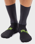 ALÉ Șosete clasice de ciclism - AERO WOOL H16 - negru