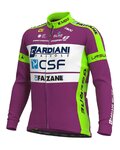 ALÉ Tricou de cilism pentru iarnă cu mânecă lungă - BARDIANI CSF 20 WNT - verde/mov