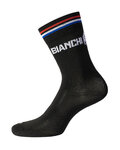 BIANCHI MILANO Șosete clasice de ciclism - BOLCA - negru