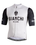 BIANCHI MILANO Tricou de ciclism cu mânecă scurtă - PEDASO - negru/alb