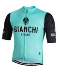 BIANCHI MILANO Tricou de ciclism cu mânecă scurtă - PEDASO - negru/albastru