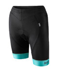 BIANCHI MILANO Pantaloni scurți de ciclism fără bretele - AVOLA LADY - negru/albastru