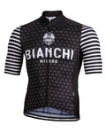 BIANCHI MILANO Tricou de ciclism cu mânecă scurtă - DAVOLI - negru/alb