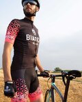 BIANCHI MILANO Tricou de ciclism cu mânecă scurtă - PEDASO - roz/negru