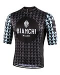 BIANCHI MILANO Tricou de ciclism cu mânecă scurtă - MASSARI - negru/albastru deschis