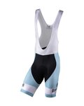 BIANCHI MILANO Pantaloni scurți de ciclism cu bretele - PELAU - negru/albastru deschis
