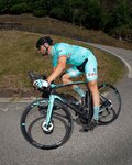 BIANCHI MILANO Pantaloni scurți de ciclism cu bretele - PELAU - negru/albastru deschis