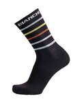 BIANCHI MILANO Șosete clasice de ciclism - MAIORI - negru/multicolor