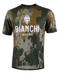 BIANCHI MILANO Tricou de ciclism cu mânecă scurtă - POZZILLO MTB - verde/maro