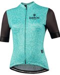 BIANCHI MILANO Tricou de ciclism cu mânecă scurtă - SOSIO LADY - verde/negru