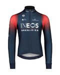 BIORACER Tricou de cilism pentru iarnă cu mânecă lungă - INEOS GRENADIERS '22 - albastru/roșu
