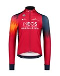 BIORACER Jachetă termoizolantă de ciclism - INEOS GRENADIERS 2023 ICON TEMPEST RACE - albastru/roșu