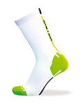 BIOTEX Șosete clasice de ciclism - RACE - verde/alb