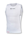 BIOTEX Tricou de ciclism fără mâneci - SEAMLESS - alb