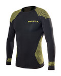 BIOTEX Tricou de ciclism cu mânecă lungă - 3D - galben/negru