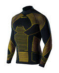 BIOTEX Tricou de ciclism cu mânecă lungă - ICEBREAK - negru/galben