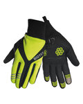 BIOTEX Mănuși cu degete lungi de ciclism - ARTIC GEL - negru/galben