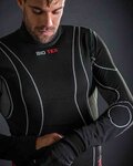 BIOTEX Tricou de ciclism cu mânecă lungă - TURTLENECK - negru