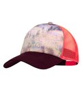 BUFF Șapcă de ciclism - TRUCKER DERAMA - bordo/portocaliu