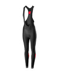 CASTELLI Pantaloni de ciclism lungi cu bretele - VELOCISSIMA LADY WNT - negru/roșu