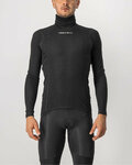 CASTELLI Tricou de ciclism cu mânecă lungă - FLANDERS WARM NECK - negru