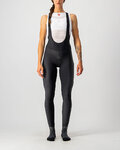 CASTELLI Pantaloni de ciclism lungi cu bretele - VELOCISSIMA LADY WNT - negru