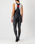 CASTELLI Pantaloni de ciclism lungi cu bretele - VELOCISSIMA LADY WNT - negru