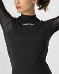 CASTELLI Tricou de ciclism cu mânecă lungă - FLANDERS 2 WARM LADY - negru