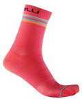 CASTELLI Șosete clasice de ciclism - GO 15 LADY - roz
