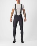 CASTELLI Pantaloni de ciclism lungi cu bretele - SORPASSO ROS - negru/roșu