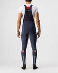 CASTELLI Pantaloni de ciclism lungi cu bretele - SORPASSO RoS WINTER - albastru