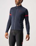 CASTELLI Tricou de cilism pentru iarnă cu mânecă lungă - FONDO 2 WINTER - albastru